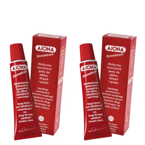 AJONA Pasta do zębów na krwawiące dziąsła, pakiet 2 x 25 ml