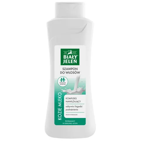 BIAŁY JELEŃ Szampon do włosów normalnych KOZIE MLEKO, 500 ml