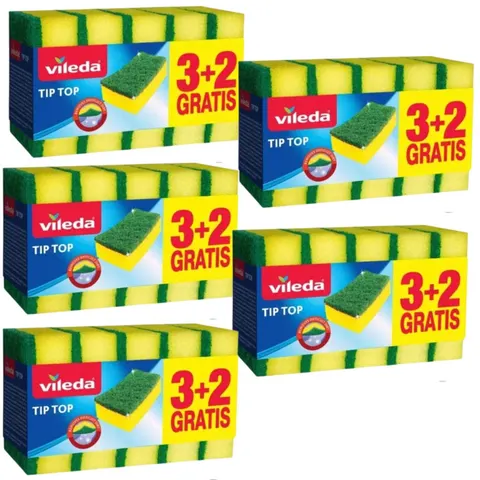 VILEDA Zmywak TIP TOP, 3+2 gratis, pakiet 5 opakowań