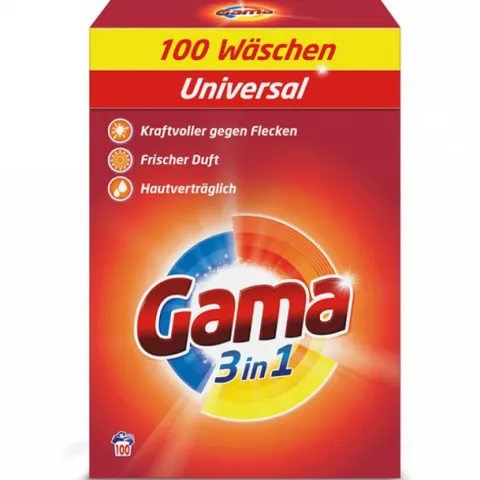 VIZIR GAMA 3w1 Proszek do prania UNIWERSALNY 100 prań, 6 kg