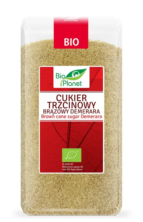 Cukier Trzcinowy Brązowy Demerara BIO 500 g Bio Planet