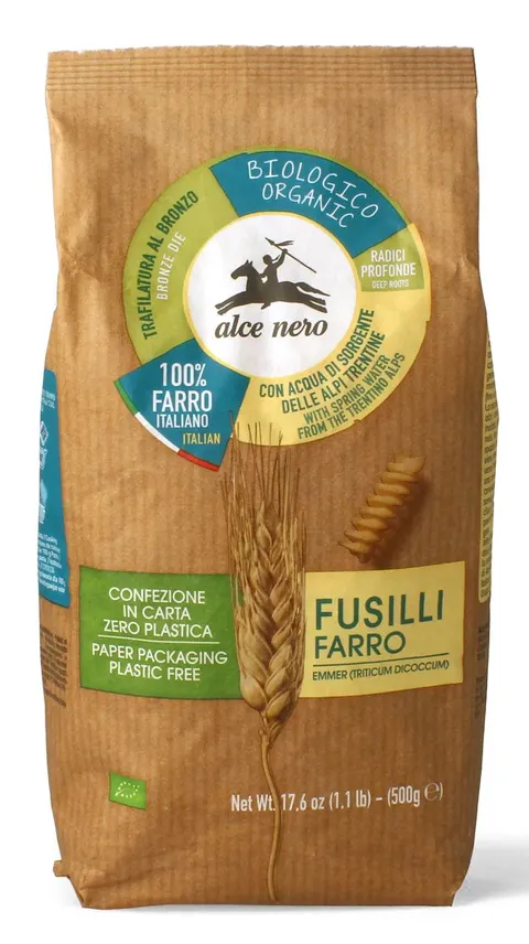 Makaron Fusilli z Płaskurki BIO 500 g Alce Nero