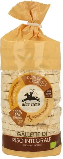 Wafle Ryżowe Pełnoziarniste BIO 100 g Alce Nero