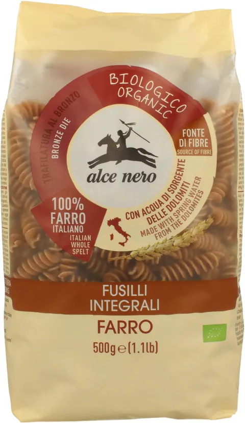 Makaron z Płaskurki Razowy Fusilli BIO 500 g Alce Nero
