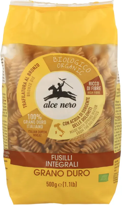 Makaron Razowy Fusilli Semolina BIO 500 g Alce Nero