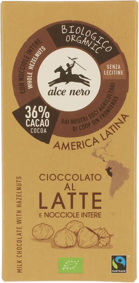 Czekolada Mleczna z Orzechami BIO 100 g Alce Nero