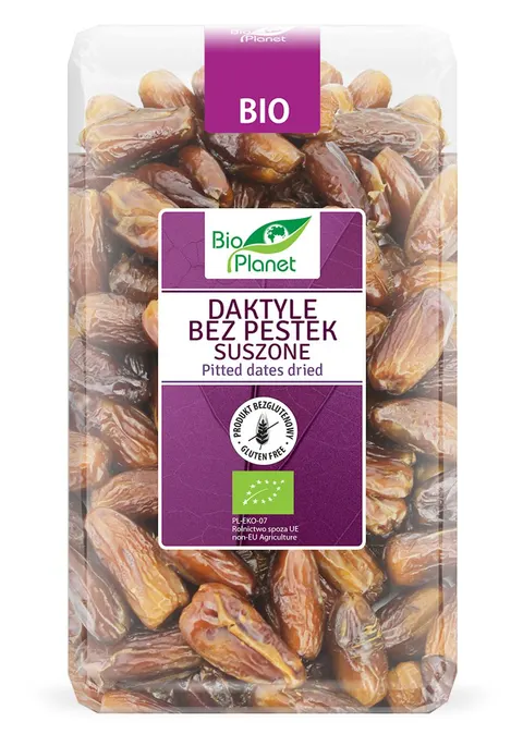 Daktyle Bez Pestek Suszone Bezglutenowe BIO 1 kg Bio Planet