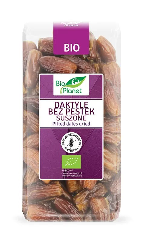 Daktyle Bez Pestek Suszone Bezglutenowe BIO 400 g Bio Planet