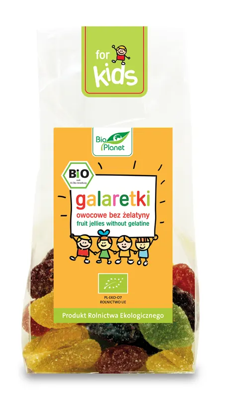 Galaretki Owocowe bez Żelatyny Bezglutenowe BIO 100 g Bio Planet