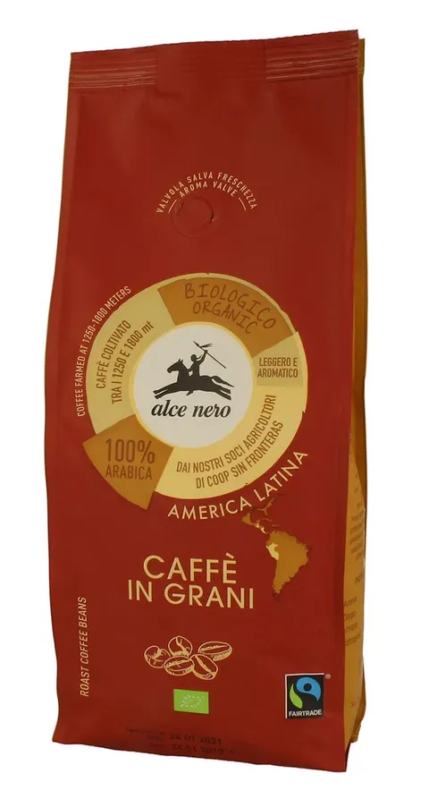 Kawa 100% Arabica Ziarnista FT BIO 500 g Alce Nero