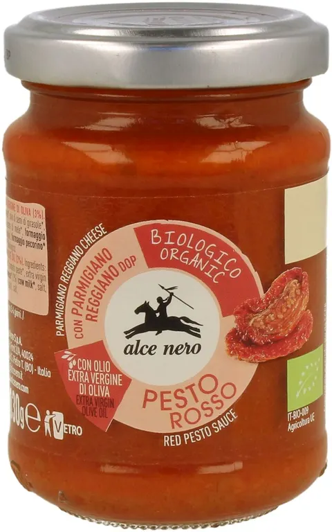 Pesto Czerwone z Suszonych Pomidorów BIO 130 g Alce Nero