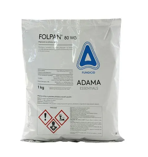 Folpan 80WG 1kg ADAMA folpet fungicyd kontaktowy, zapobiegawczo zwalcza zarazę ziemniaczaną