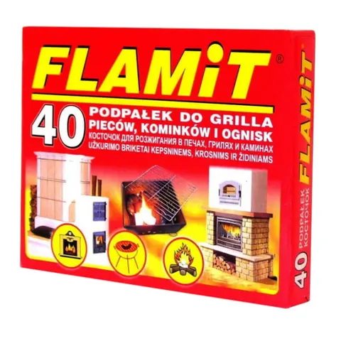 Podpałka do grilla biała FLAMIT 40