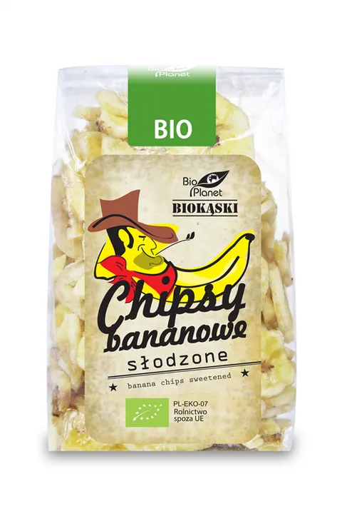 Chipsy Bananowe Słodzone BIO 150g Bio Planet