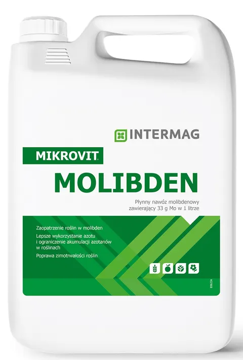 Mikrovit Molibden 5l INTERMAG nawóz dolistny, efektywniejsze wykorzystanie azotu przez rośliny,