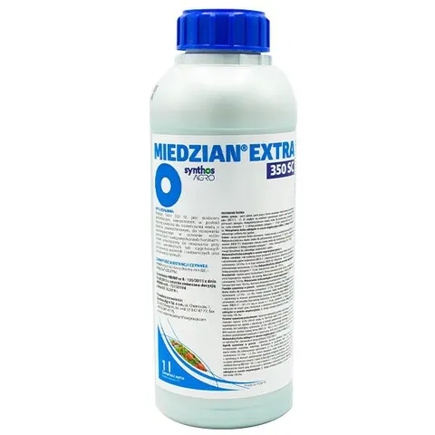 Miedzian Extra 350SC 1L SYNTHOS miedź, choroby grzybowe i bakteryjne, parch, zaraza, plamistość, bakterioza