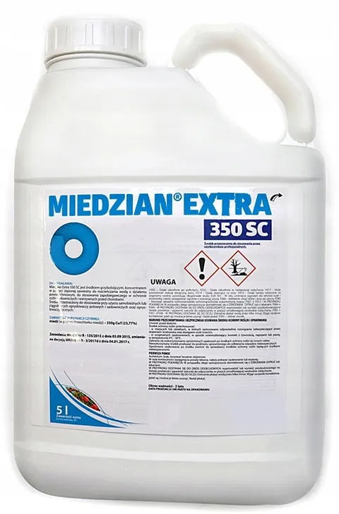 Miedzian Extra 350SC 5L SYNTHOS miedź, choroby grzybowe i bakteryjne, parch, zaraza, plamistość, bakterioza