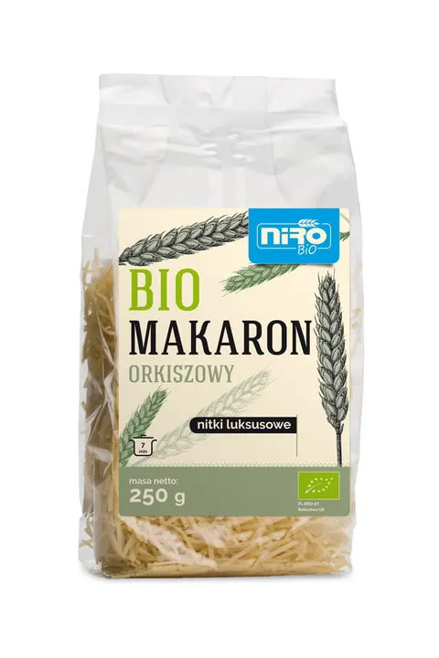 Makaron Orkiszowy Nitki Luksusowe BIO 250 g Niro