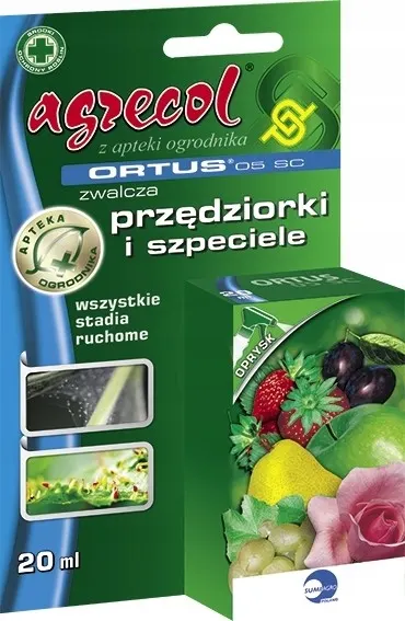 Ortus 05SC 20ml Agrecol zwalcza przędziorki i szpeciele, wszystkie stadia rozwojowe ruchome, truskawki, ogórek, rośliny ozdobne