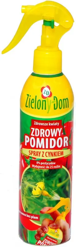 Nawóz do pomidorów i papryki Zdrowy Pomidor Spray z cynkiem 300ml ZIELONY DOM zdrowsze owoce bez chemii, wzrost kwitnienia