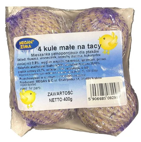 MEGAN Kule małe na tacce w folii 4 szt.