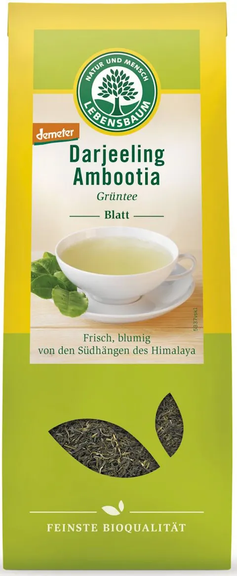 Herbata Zielona Darjeeling Liściasta BIO 50 g Lebensbaum