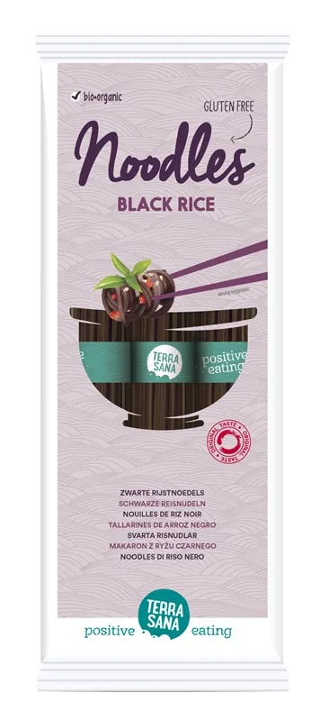 Makaron Ryżowy Spaghetti (ryż czarny) Bezglutenowy BIO 250 g Terrasana