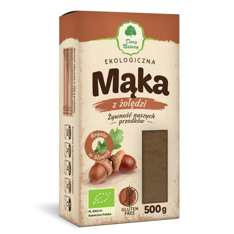 Mąka z Żołędzi Bezglutenowa BIO 500 g Dary Natury