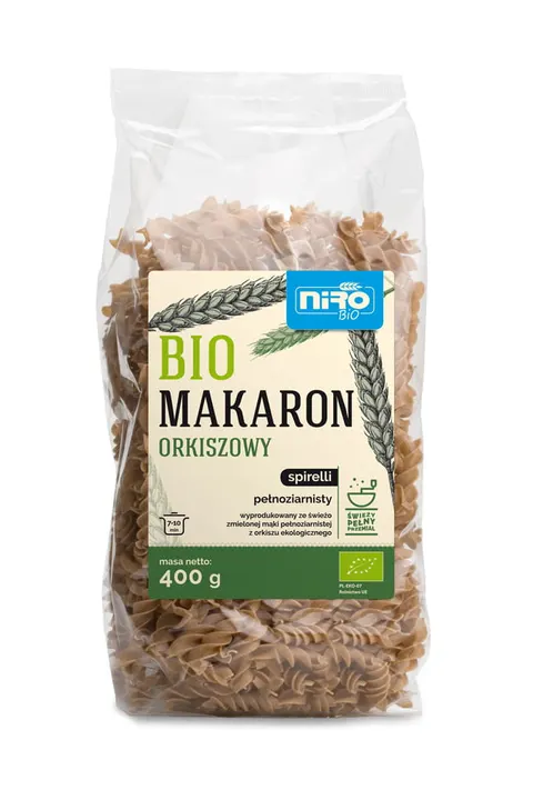 Makaron Razowy Orkiszowy Świderki BIO 400 g Niro