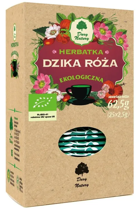 Herbatka Dzika Róża BIO 25 x 2,5 g Dary Natury