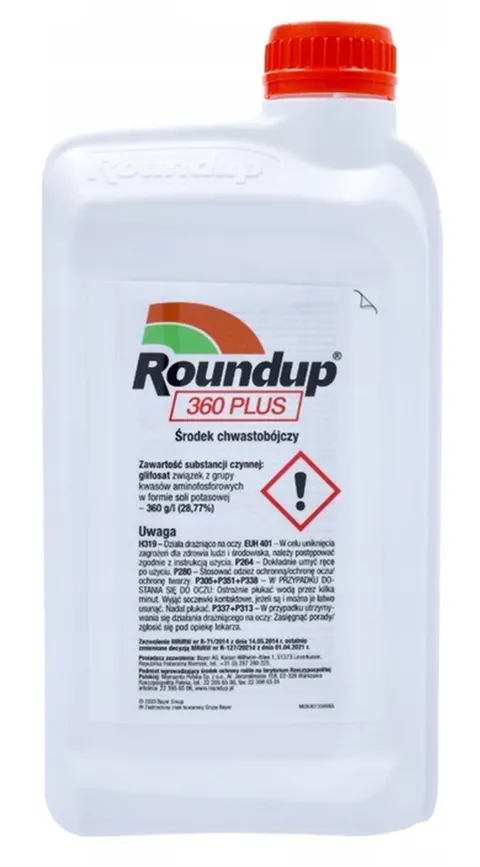 Roundup 360 SL Plus 1l MONSANTO glifosat, herbicyd totalny, perz