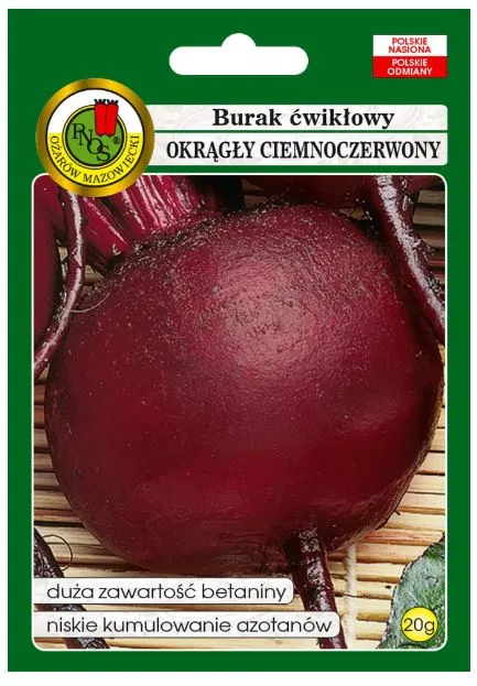 PNOS Burak ćwikłowy okrągły Ciemnoczerwony 10g