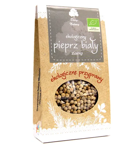 Pieprz Biały Ziarno BIO 30 g Dary Natury
