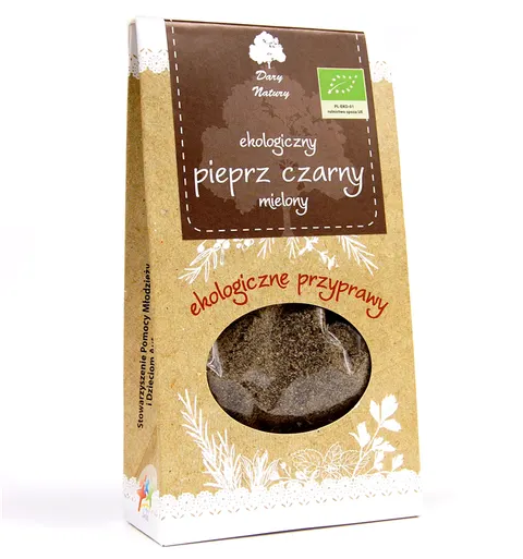 Pieprz Czarny Mielony BIO 50 g Dary Natury