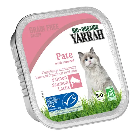 (DLA KOTA) PASZTET Z ŁOSOSIA Z ALGAMI BIO 100 g - YARRAH