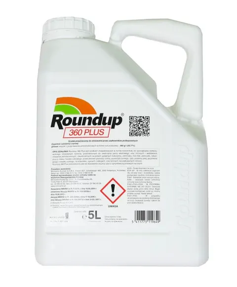 Roundup 360 SL Plus 5l MONSANTO glifosat, herbicyd totalny, perz