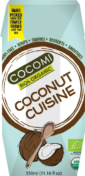 Coconut Milk, Napój Kokosowy 17% tłuszczu BIO 330 ml Cocomi