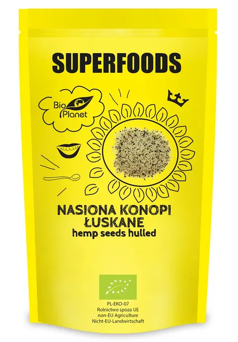 Nasiona Konopi Łuskane BIO 200 g Bio Planet
