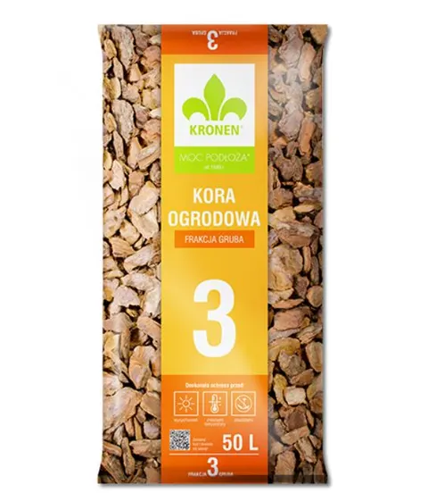 Kora ogrodowa gruba 40-60 mm – 50 l (paleta 45 szt.) Kronen