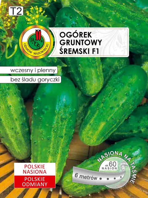 PNOS Ogórek gruntowy Śremski F1 6m nasiona na taśmie