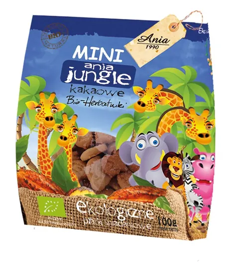 Ciasteczka Kakaowe Mini Zoo BIO 100 g Bio Ania