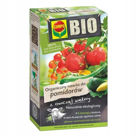 Compo BIO Nawóz do Pomidorów i Warzyw z Owczej Wełny 750g - Naturalny Ekologiczny Nawóz Długodziałający do Ogrodu i Szklarni