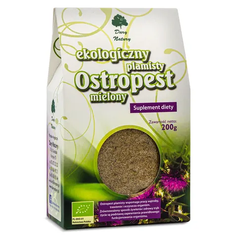 Ostropest Plamisty Mielony BIO 200 g Dary Natury