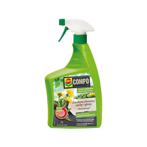 Herbistop Spray 1l COMPO zwalcza chwasty, mchy, glony, naturalna substancja czynna