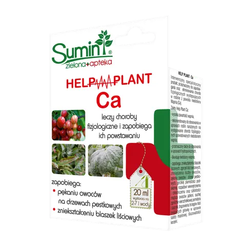 Help Plant Ca 20ml SUMIN alternatywna ochrona przed chorobami, zapobiega pękaniu owoców, zniekształceniu blaszek liściowych