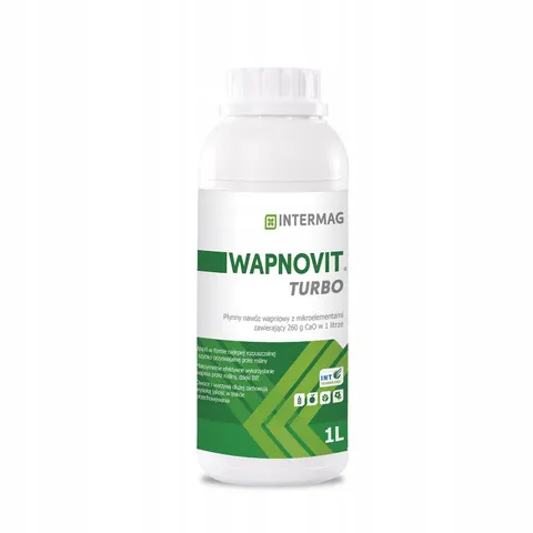 Wapnovit Turbo 1l INTERMAG płynny nawóz dolistny wapniowy, zapobiega chorobom