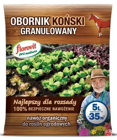 Florovit nawóz Pro Natura obornik koński granulowany worek 5l