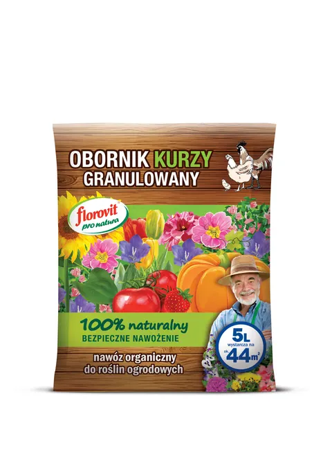 Florovit nawóz Pro Natura obornik kurzy granulowany worek 5l