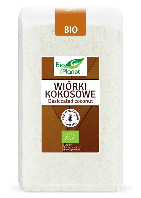 Wiórki Kokosowe Bezglutenowe BIO 500 g Bio Planet