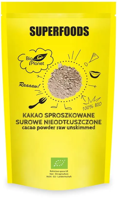 KAKAO SPROSZKOWANE SUROWE NIEODTŁUSZCZONE BIO 150 g - BIO PLANET